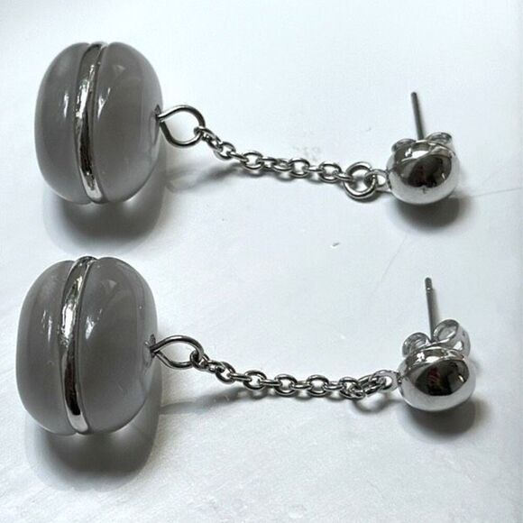 HSN x Roberto Faraone Mennella – Gray Bead Drop Earrings – Signed RFM - Picture 4 of 7